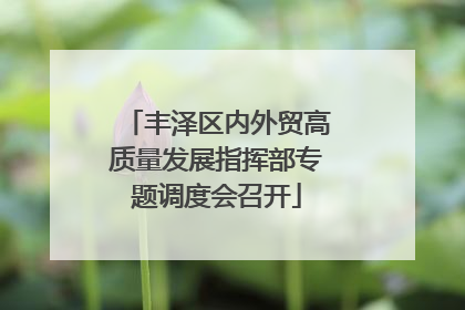 丰泽区内外贸高质量发展指挥部专题调度会召开