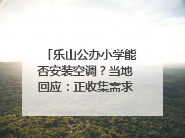 乐山公办小学能否安装空调？当地回应：正收集需求，部分中小学已启动安装｜云求助