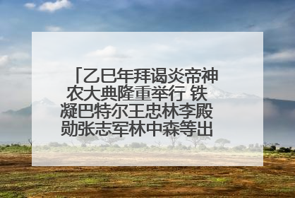 乙巳年拜谒炎帝神农大典隆重举行 铁凝巴特尔王忠林李殿勋张志军林中森等出席 孙伟主持
