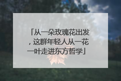 从一朵玫瑰花出发，这群年轻人从一花一叶走进东方哲学