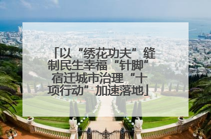 以“绣花功夫”缝制民生幸福“针脚” 宿迁城市治理“十项行动”加速落地