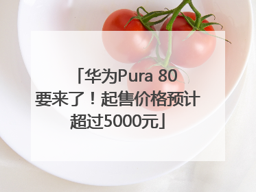 华为Pura 80要来了！起售价格预计超过5000元