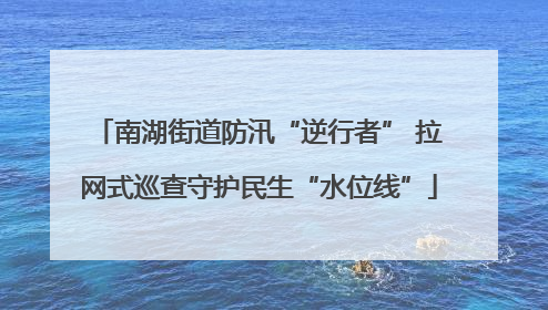 南湖街道防汛“逆行者” 拉网式巡查守护民生“水位线”