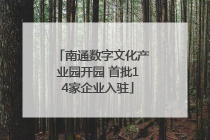 南通数字文化产业园开园 首批14家企业入驻