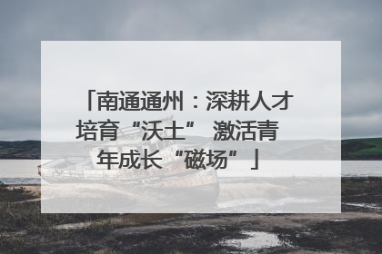 南通通州：深耕人才培育“沃土” 激活青年成长“磁场”