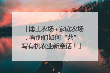 博士农场+家庭农场，看他们如何“薯” 写有机农业新童话！