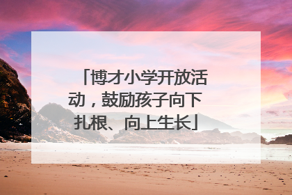 博才小学开放活动，鼓励孩子向下扎根、向上生长