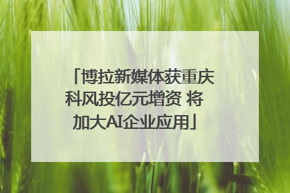 博拉新媒体获重庆科风投亿元增资 将加大AI企业应用