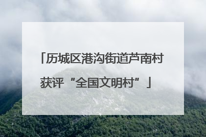 历城区港沟街道芦南村获评“全国文明村”
