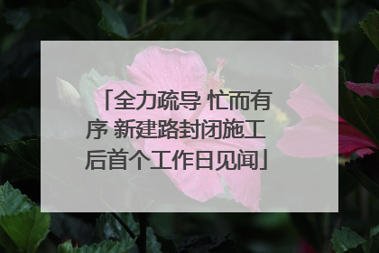 全力疏导 忙而有序 新建路封闭施工后首个工作日见闻