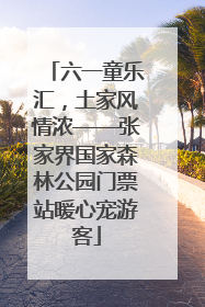 六一童乐汇，土家风情浓——张家界国家森林公园门票站暖心宠游客