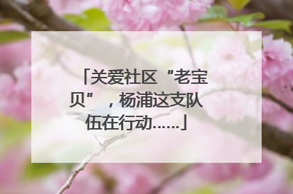 关爱社区“老宝贝”，杨浦这支队伍在行动……