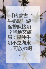 内蒙古“牛奶湖”游客排队接奶？当地文旅局：是纯牛奶不是湖水，可放心喝