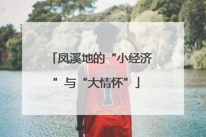 凤溪地的“小经济”与“大情怀”