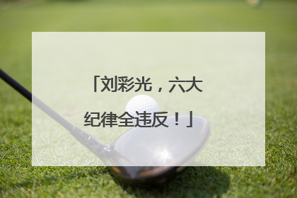 刘彩光，六大纪律全违反！