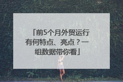 前5个月外贸运行有何特点、亮点？一组数据带你看