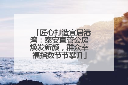 匠心打造宜居港湾：泰安直管公房焕发新颜，群众幸福指数节节攀升