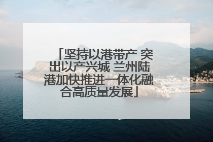 坚持以港带产 突出以产兴城 兰州陆港加快推进一体化融合高质量发展