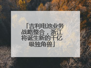 吉利电池业务战略整合，浙江将诞生新的千亿级独角兽