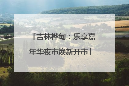 吉林桦甸：乐享嘉年华夜市焕新开市