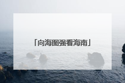 向海图强看海南