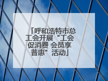 呼和浩特市总工会开展“工会促消费 会员享普惠”活动