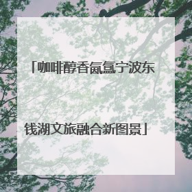 咖啡醇香氤氲宁波东钱湖文旅融合新图景