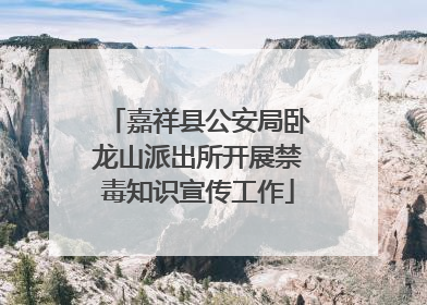 嘉祥县公安局卧龙山派出所开展禁毒知识宣传工作