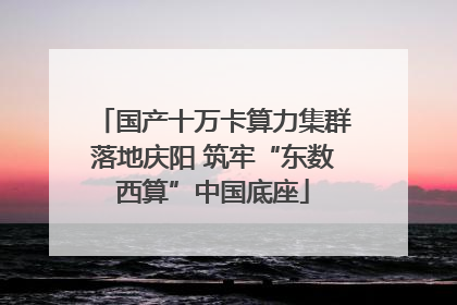 国产十万卡算力集群落地庆阳 筑牢“东数西算”中国底座