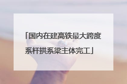 国内在建高铁最大跨度系杆拱系梁主体完工