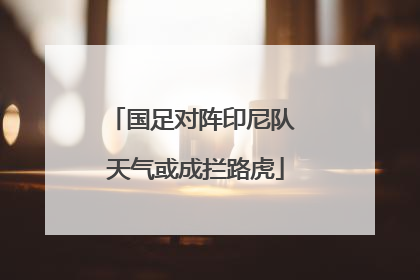 国足对阵印尼队 天气或成拦路虎