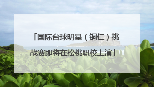 国际台球明星（铜仁）挑战赛即将在松桃职校上演