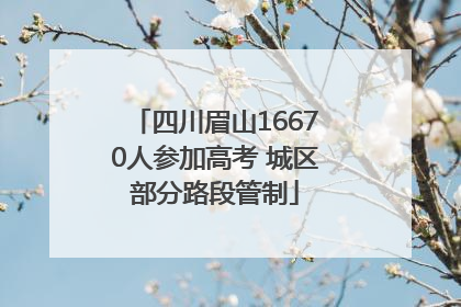 四川眉山16670人参加高考 城区部分路段管制