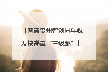 圆通贵州智创园年收发快递量“三级跳”