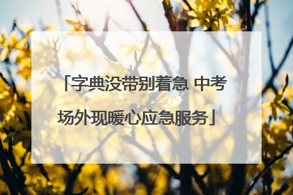字典没带别着急 中考场外现暖心应急服务