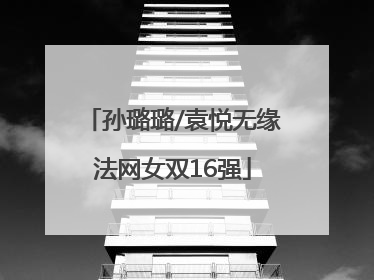 孙璐璐/袁悦无缘法网女双16强