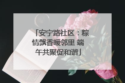 安宁路社区：粽情飘香暖邻里 端午共聚促和谐
