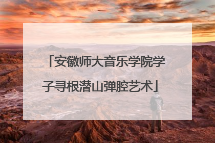 安徽师大音乐学院学子寻根潜山弹腔艺术