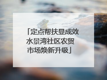 定点帮扶显成效 水景湾社区农贸市场焕新升级
