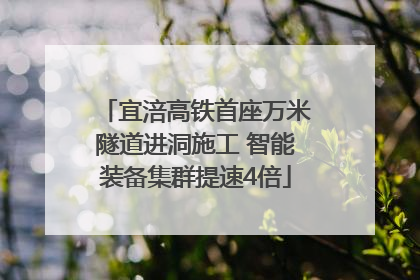 宜涪高铁首座万米隧道进洞施工 智能装备集群提速4倍