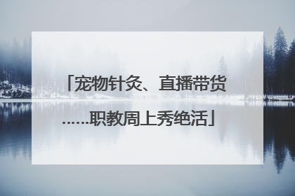 宠物针灸、直播带货……职教周上秀绝活