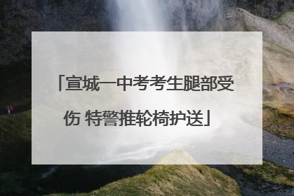 宣城一中考考生腿部受伤 特警推轮椅护送