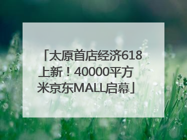 太原首店经济618上新！40000平方米京东MALL启幕