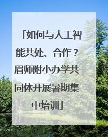 如何与人工智能共处、合作？眉师附小办学共同体开展暑期集中培训