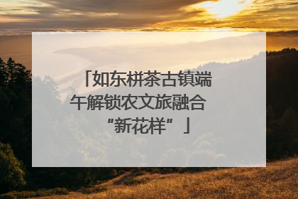 如东栟茶古镇端午解锁农文旅融合“新花样”