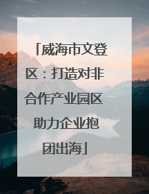 威海市文登区：打造对非合作产业园区 助力企业抱团出海