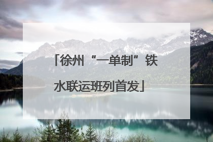 徐州“一单制”铁水联运班列首发