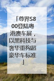 尊界S800登陆粤港澳车展，以黑科技与奢华重构超豪华车标准