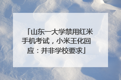 山东一大学禁用红米手机考试，小米王化回应：并非学校要求