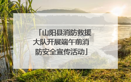 山阳县消防救援大队开展端午前消防安全宣传活动